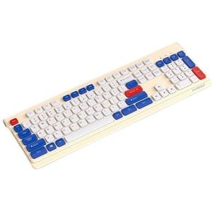 Ergonomic Keyboard-Wireless Silent Keyboard and Mouse Combo-PYRIOLHI-2.4G Wireless Transmission-Lightweight and Portable Keyboard and Mouse Set-Home Office-Coloured(Milk white with brown)