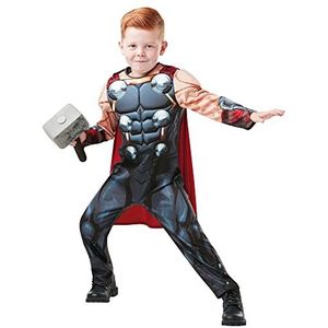 Rubie's 640836S Marvel Avengers Thor Deluxe Kinderkostuum, jongens, klein, grijs