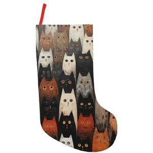 Kat Print Kerst Kousen,Vakantie Party Decoraties