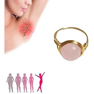 Fencelly Lymfatische Drainage Ring,Natuursteen Anti-Swelling Finger Rings,Afslanken Ring Stress Relief Ring voor Vrouwen Meisjes