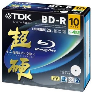 TDK Blu-ray BD-R Disk | Super Hard Coating Oppervlak 25 GB 4x Snelheid 10 Pack (Japan Import)