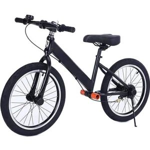 Loopfiets, met rem /18 inch luchtbanden/voetsteun, ergonomisch ontworpen gestoffeerde zitting, grote fietsloopfiets zonder pedaal (kleur: zwart)