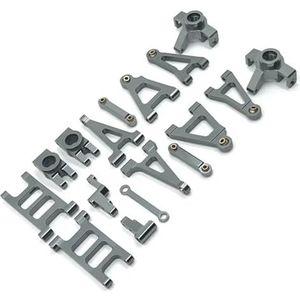 MANGRY Fit for MJX 14301 14302 Suspension Arm Steering Cup Link Staaf Stuurinrichting Accessoires Set 1/14 RC Auto Upgrade onderdelen Kit (Size : Light Grey)