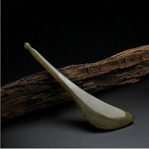 YTDJJWLS 1 x natuurlijke ossenhoorn massageapparaat, Gua Sha schoonheidsgereedschap voor dun gezicht