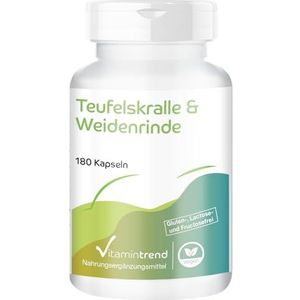 Duivelsklauw en wilgenbast - Harpagophytum - 180 capsules - ! Voor 2 MAANDEN ! - veganistisch | Vitamintrend®