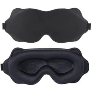 3D slaapmasker, traagschuim, blokkeer licht, slaapmasker, oogschaduw, blinddoek voor oogschaduw, slaapmasker, slaaphulp, gezichtsmasker ooglapje (zwart)