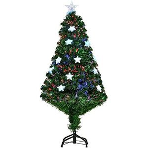HOMCOM LED-kerstboom kunstkerstboom kerstboom kunstboom met 16 LED-lampen 120 cm