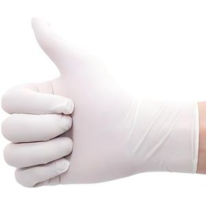 100/50/20 stuks witte nitril handschoenen for eenmalig gebruik for huishoudelijk, schoonmaak, keukengereedschap, schoonheid, nagelsalon, dierenverzorging, haarverf(White 100pcs,XL)