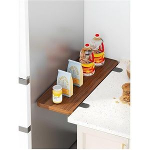 Ergonomie bureauverlenging, drop-leaf eettafel, inklapbaar bureau, ponsvrije klem, bureauverlengbord, geschikt voor slaapkamer, eetkamer, woonkamer, keuken, kantoor, enz. (teakkleur, 50 x 25 cm