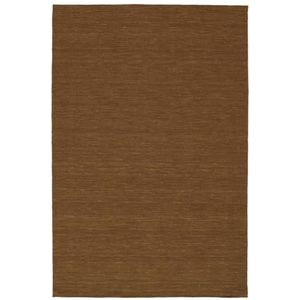 RugVista Handloom flat, Vloerkleed, Kelim Modern, 200 x 140 cm, Rechthoekig, Laagpolig, Woonkamer, Slaapkamer, Alleen chemisch reinigen, Care & Fair gecertificeerd, Bruin