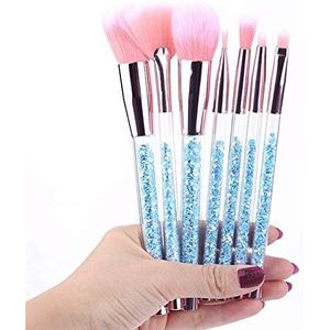 Eljjhah 7/10 stks Make-up Borstels Tool Blending Beauty Cosmetics Kit Set van Borstel Gezicht Oogschaduw Lip Artist Zeemeermin Markeerstift Foundation (Handvat Kleur: Ivoor)