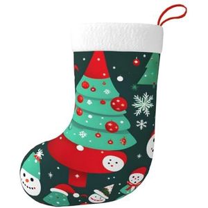MGGAklp Kerstboom En Sneeuwpop Print Kerst Kousen Snoep Zakken Voor Familie Vakantie Party Kerstboom Decoraties