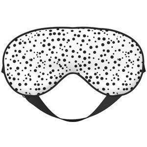Zwart-wit Polka Dot Unisex Elastische Verstelbare Gesp Ontwerp Verduisterend Slaap Oogmasker voor Thuis Reizen Yoga Kantoor Nap