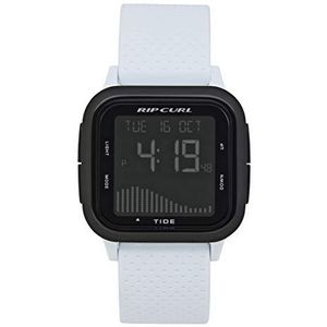 Rip Curl Heren Quartz Sport Horloge met siliconen band, Zwart en Wit, 3-Hand Quartz Movement with Date Function, Next Tide Surf Watch