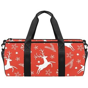 Vat Sporttas, Kerstmis luiaard Flamingo Dinosaurus Alpaca Gym Workout Tas voor Vrouwen en Mannen Lichtgewicht Duffle Bag, Kleur2, 45x23x23cm/17.7x9x9in,