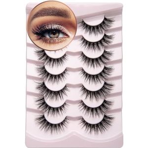 Wimpers Mink Valse Wimpers Natuurlijke Wispy Wimpers Zachte Faux Mink Wimpers Dramatische Wimpers Pluizige Valse Wimpers 16MM A04
