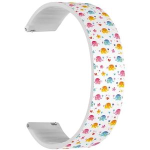 RYANUKA Solo Loop Band Compatibel met Amazfit GTS 4 / GTS 4 Mini/GTS 3 / GTS 2 / GTS 2e / GTS 2 mini/GTS (Alice Wonderland Inspired) Quick-Release 22 mm rekbare siliconen band band accessoire,