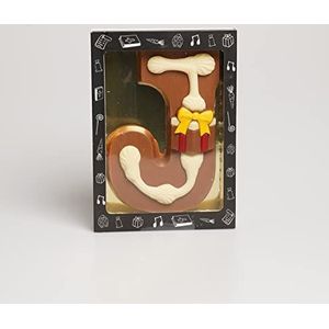 Luxe Gedecoreerde Chocolade Letter Melk J - 240 Gram