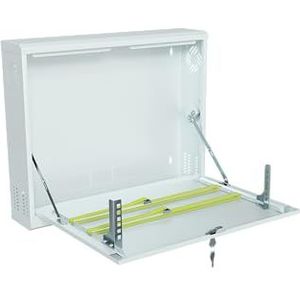 Stalflex | CCTV-behuizing RACK 19 inch 2U Diepte 130 mm Metaal, Wit, Belasting - 40 kg | CCTV-rek 19 inch, netwerkapparatuur, server, CCTV, Rack-rail, sleutelbehuizing