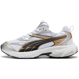 PUMA Unisex Morphic atletiekschoen, Lente en Zomer 24 Kleuren PUMA Wit PUMA Goud Zilver 25, 28.5 cm