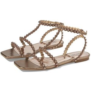Badgley Mischka Cami platte sandaal voor dames, Brons, 39.5 EU