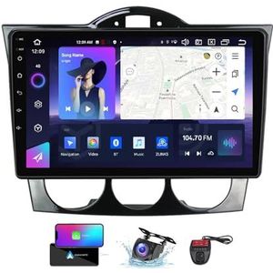 Android 13 GPS-Autoradio voor Mazda RX8 2008-2021 9 inch Touchscreen met Bluetooth 5.0/SWC/FM RDS DAB+ Radio/Carplay Android Auto/DSP Video Stereo Speler + DVR Achtercamera(NF-6)