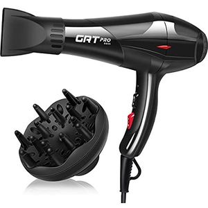 Professionele haardroger Ionische haardroger 3500W, Blue Light Ionische Care Gentle Styling, 2 snelheid 3 warmte-instellingen, 2 concentrator en Diffuser voor kapsalon reizen en familie