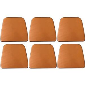 Stoelkussens Voor Eetkamerstoelen, Leren Stoelkussen Met Antislip Rugleuning, U-vormige Zitkussen Voor Eetkamerstoelen 1/2/4/6 Pakken (Color : Camel-1, Size : 44 * 40cm (set of 6))