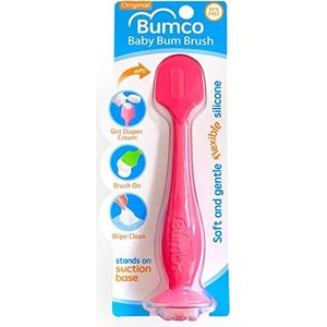 Baby Bum Brush, Originele luieruitslag crème applicator, zachte flexibele siliconen, uniek cadeau, [roze]