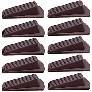 Deurstoppers, Zware rubberen vloerstopper wig(Bianco)