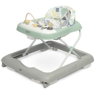CARETERO - Leerhulpmiddel voor Baby's - Babywalker Nel - van af 6 Maanden met Leerbord - Spel en Rollator - Leren Lopen en Ontwikkelen van Fijne Motoriek - Speelcentrum Loopstoel Loophulp - Grijs