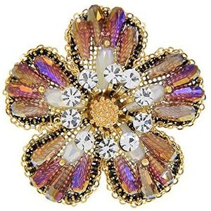 Pinnen Brooch Women's Crystal Brooch, Boho Brooch Pins for Women Vintage Colorful Crystal Flower Brooches Shiny Coat Scarf Jewelry Gift Fashion Decoration