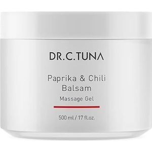 FARMASi DR.C.TUNA Paprika & Chili Balsem Massage Gel | Rode Chili, Gember, Brandnetel, Menthol & Essentiële Oliën voor Verkwikkende Lichaamsmassage. 500ml/17fl.oz