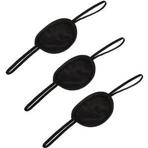 Piraat Oogpatches voor kinderen, 3 stuks, uniek oogmasker, verstelbaar elastiek, zwart