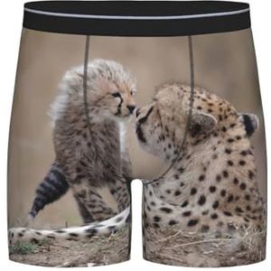 GRatka Boxer slips, heren onderbroek Boxer Shorts been Boxer Slip Grappige nieuwigheid ondergoed, Cheetah, zoals afgebeeld, XL