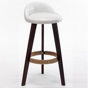 Barstools Barstoel massief houten barstoel Scandinavische moderne minimalistische barstoel thuis rugleuning barkruk receptie melktheewinkel vrije tijd kinderstoel (Size : Brown foot seat height 70cm