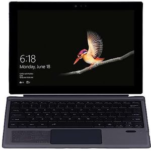 Opvouwbaar Bluetooth-toetsenbord voor Surface Pro, Achtergrondverlichting in 7 Kleuren, USB C Oplaadbaar, Draadloos BT-toetsenbord met Touchpad voor Meerdere Soorten Oppervlakken