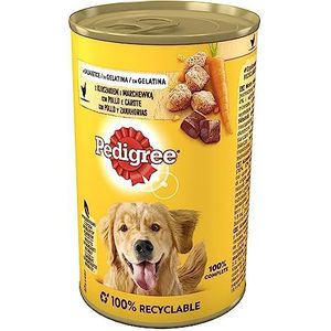 Pedigree Kip en wortels in gelei, natvoer voor honden, blik van 400 g