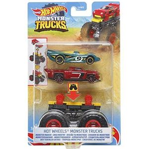 Hot Wheels Monster trucks, monsterige schepper met power polben en Solid Muscle, speelgoedvoertuig voor kinderen vanaf 3 jaar