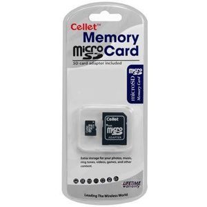 Cellet Pantech Renue 4 GB microSD-kaart voor smartphone, high-speed transmissie, plug and play, SD-adapter inbegrepen