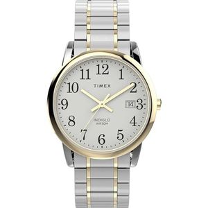 Timex Mannen Analoge Quartz Horloge Met Roestvrij Stalen Band TW2W527009J, Tweekleurig/Wit/Tweekleurig/Subtiel, Modern