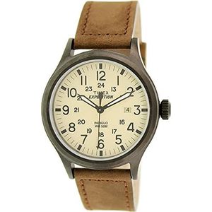 Mens Timex Indiglo expeditie horloge T49963, Bruin, Modern