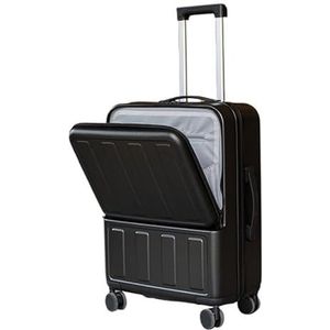 Leuke bagage Vrouwelijke kleine lichtgewicht multifunctionele koffers Reiswachtwoord Leren reistas op wielen (Color : SKY BLUE, Size : 20"")