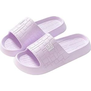 Leuke pantoffels Herenslippers Wolkenschoenen for dames Binnen en buiten Zachte EVA-strandschoenen met dikke zool (Color : Purple, Size : 40-41)