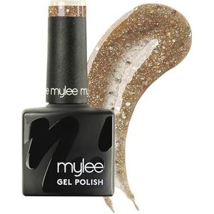 Mylee Gel Nagellak 8ml [Gold Mines] - UV/LED Soak-Off Nail Art, Manicure en Pedicure, Professioneel en Thuisgebruik, Langdurig, Vegan & Cruelty-Free [Bold Glitter Range]