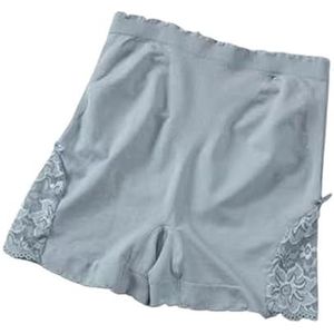 Ijszijde broeken, katoenen broeken, naadloze damesbroeken, kant for veiligheidsbroeken, zomer dames for veiligheidsbroeken (Color : Gray, Size : One Size(40-80kg))