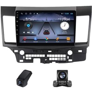 Android 13 Autoradio geldt voor Mitsubishi Lancer 10 CY 2007-2012 10 inch Touchscreen Autoradio met Wireless Carplay Android Auto GPS Bluetooth RDS Radio WiFi+Telecamera Achterkant(NF-2)