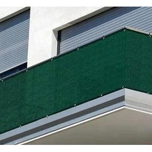 Donkergroen HDPE Balkon Privacy Net Hek Afscherming Anti-UV Winddicht Appartement Balkon Bescherming Terras Onderdak Privacy Net-0,8x3m