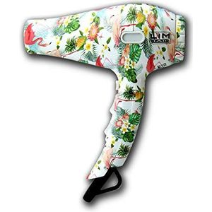 LIM HAIR VR 4.0 Professionele haardroger met fantasieprint, 2000 W, toermalijn-ionie, 3 meter kabel, 2 sproeiers (Tropical, droger)