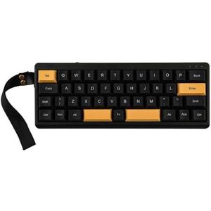 QPSJXN Ultra-Compact 40% Layout Hot Swappable Jacket gemonteerd op een afdichting met Bluetooth bedraad type C en 24 g draadloos (zwart goud)